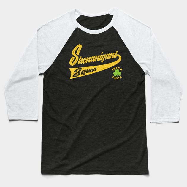 Distressed Shenanigans Squad Baseball T-Shirt by Whimsical Thinker